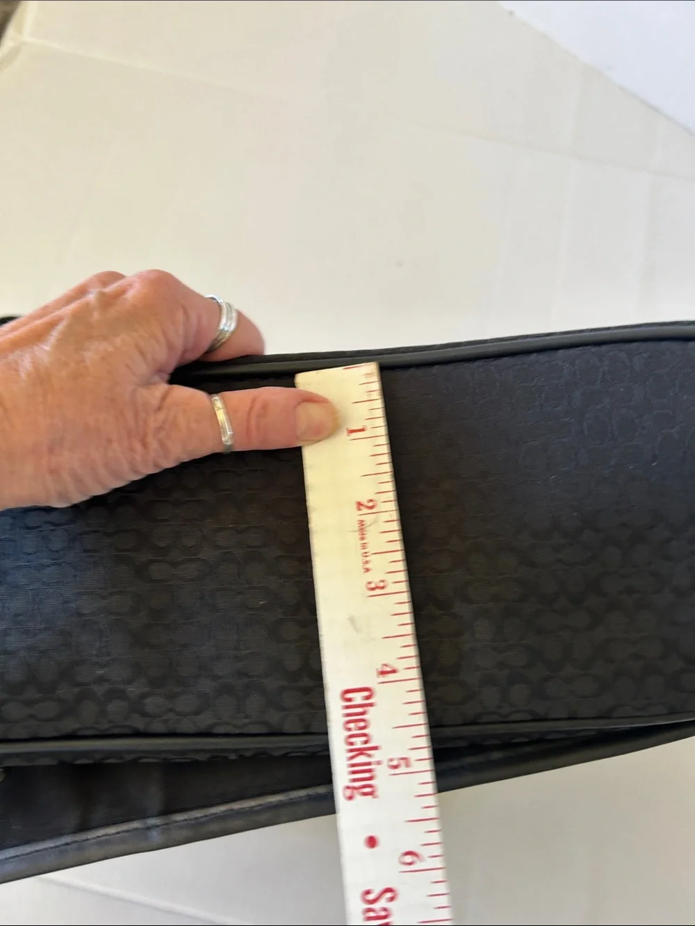 COACH BLACK SIGNATURE HUDSON COMMUTER LAPTOP MESSENGER BAG